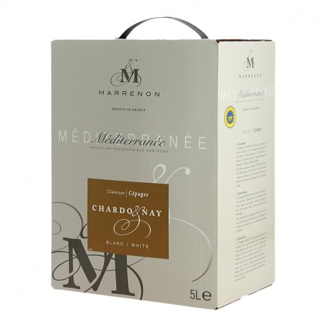 Chardonnay par Marrenon 5 Litres IGP Meditérranée Vin Blanc de Provence
