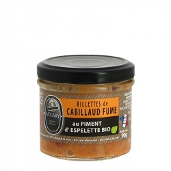 Rillette de Cabillaud Fumé au piment d'Espelette BIO par Emile Fournier
