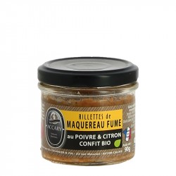 Rillette de Maquereau Fumé au Poivre et Citron Confit BIO par Emile Fournier
