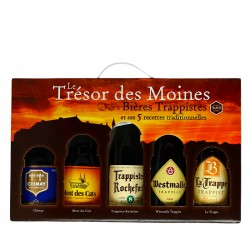 Coffret de bières Trappistes Trésor des Moines 5X33cl
