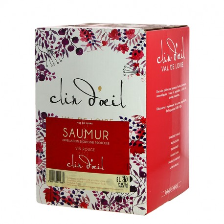 Bib 5 litres de Saumur Rouge "Clin d'Oeil" Vin de Loire 