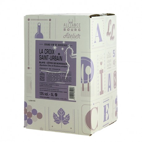 BIB CROIX Saint URBAIN 5 Litres Blaye Côtes de Bordeaux