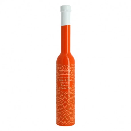 Savor et Sens Huile d'Olive aux saveurs de Poivron et pointe d'Ail 20 cl