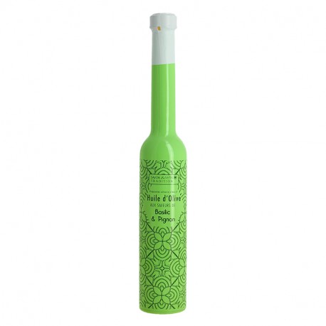 Savor et Sens Huile d'Olive aux saveurs de Basilic et Pignon 20 cl