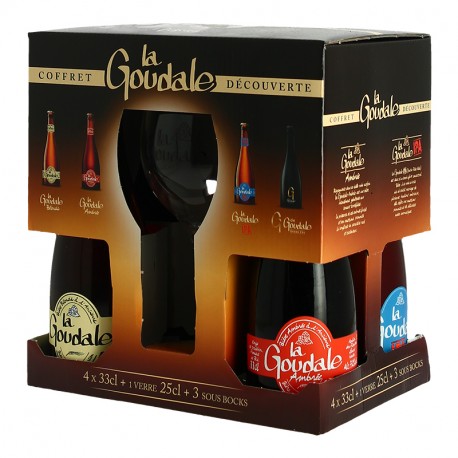 Coffret GOUDALE 4 X 33CL + 1 Verre