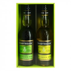 Coffret CHARTREUSE VERTE 35 cl + CHARTREUSE JAUNE 35 cl