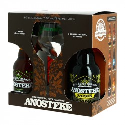 Coffret Bière ANOSTEKE 4 X 33 cl + 1 Verre