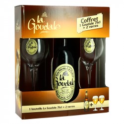 La GOUDALE BLONDE Coffret 2 x 75cl + 2 Verres