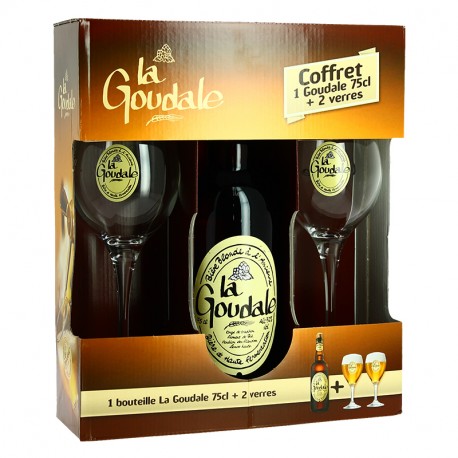 La GOUDALE BLONDE Coffret 2 x 75cl + 2 Verres