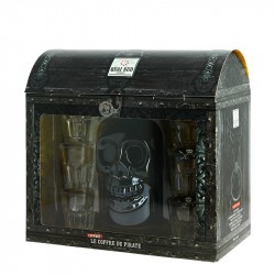 Le COFFRE du PIRATE Punch Canelle Vanille Banane Bouteille Skull + 6 Shooters Quai Sud