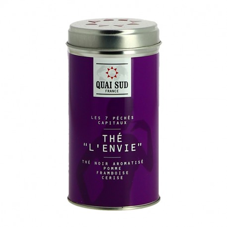 Thé Noir l'ENVIE Pomme Framboise Cerise par Quai Sud