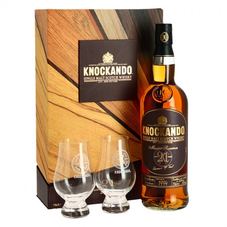 Coffret Knockando 21 ans Master Reserve Speyside Whisky + 2 Verres
