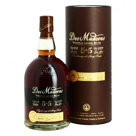 Rhum Dos Maderas 5 ans + 5 ans en fut de Pedro Ximenez PX 70 CL