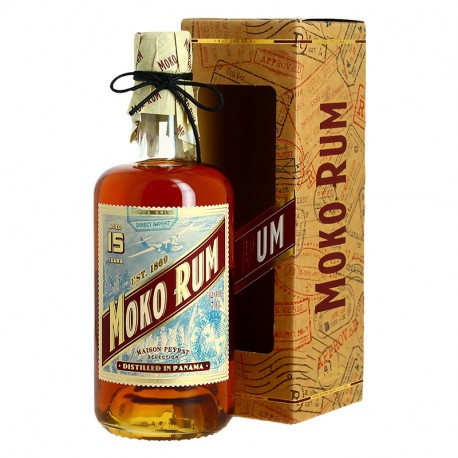 RHUM MOKO 15 ans Rhum Traditionnel du Panama fini en fût de Cognac