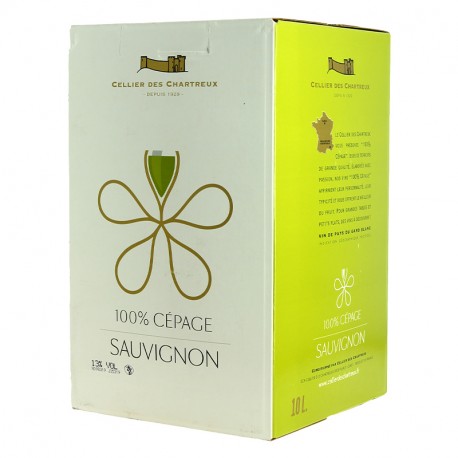 CELLIER des CHARTREUX SAUVIGNON Blanc BIB 10 Litres