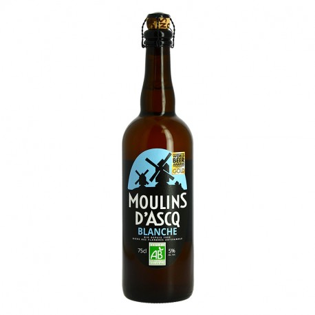 Moulins d'Ascq Bière Blanche Artisanale Biologique 75cl