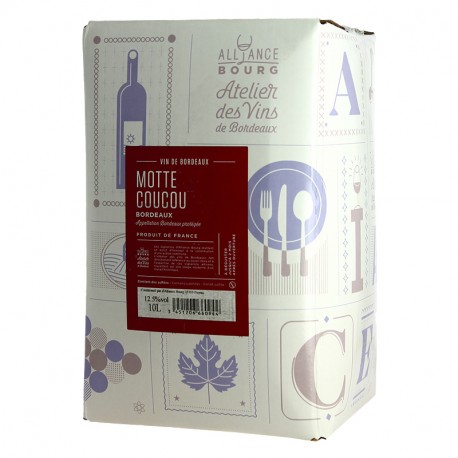 BORDEAUX Rouge MOTTES COUCOU BIB 10 Litres