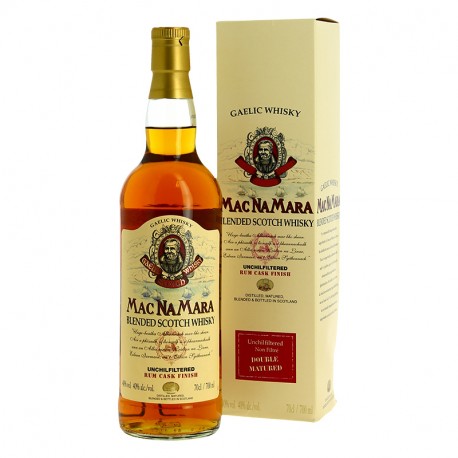 Whisky Blend Mac Na Mara Finition en fût de RHUM Whisky Gaélique 70 cl