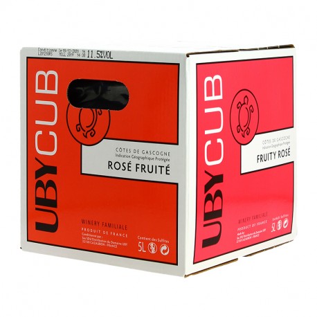 Domaine Uby Vin Rouge Côtes de Gascogne IGP UBYCUB BIB de 5L
