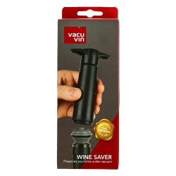 Vacuvin Wine Saver Noir + 2 Bouchons