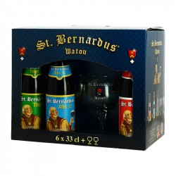 SAINT BERNARDUS Coffret Bières Belges 6X33 cl+ 2 Verres