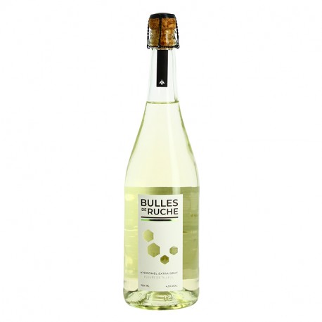 Bulles de Ruche Hydromel Extra Brut Pétillant au Miel de Tilleul 75 cl