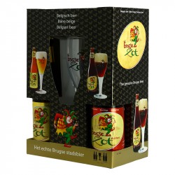 Coffret Bière Belge BRUGGSE ZOT 4 X 33 cl + 1 Verre