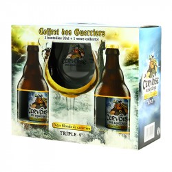 Coffret Bière CERVOISE des Ancêtres 2 x 33cl + 1 Verre