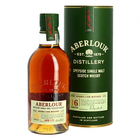 Whisky ABERLOUR 16 ans Double Cask matured Speyside Single Malt Whisky 70 cl