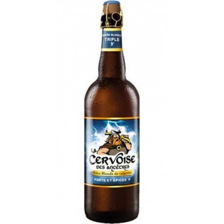 La CERVOISE des Ancêtres Bière Blonde Triple 75 cl