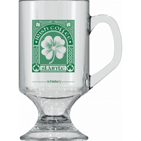 Véritable Verre à  IRISH COFFEE Décoré "Slainte" 293 ml