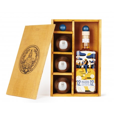 PASTIS 12/12 St Tropez Coffret Pétanque 70 cl
