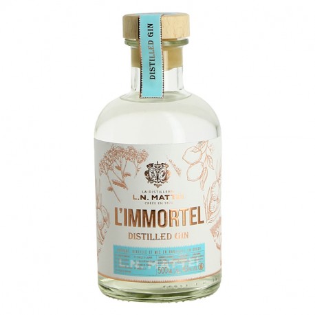 GIN L'IMMORTEL par Mattei Distilled Gin de Corse 50cl