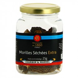 MORILLES Séchées Qualité Extra le pot de 25 gr Par Chambon et Marrel