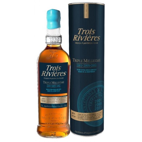 Rhum Trois Rivières Triple Millésime 2001-2005-2011 Rhum Agricole de Martinique 70 cl