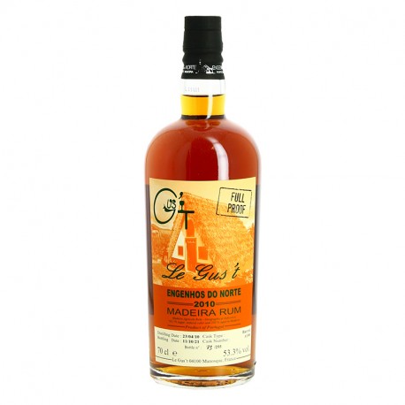 Rhum de Madere Engenhos do Norte 2010-2021 Full Proof, IGP Madeira Agricole Rhum