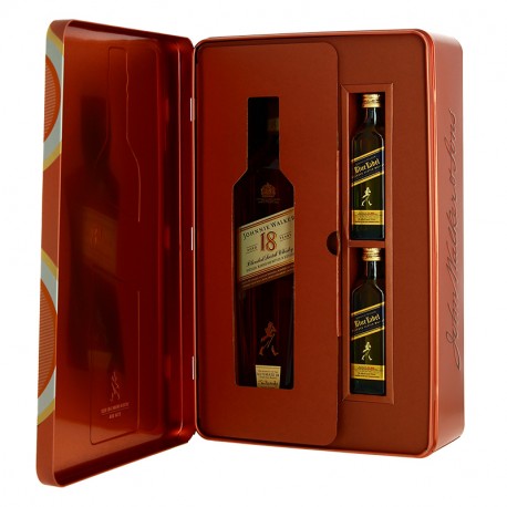 Coffret JOHNNIE WALKER 18 ANS 70 cl + 2 x 5cl de Johnnie Walker Blue Label