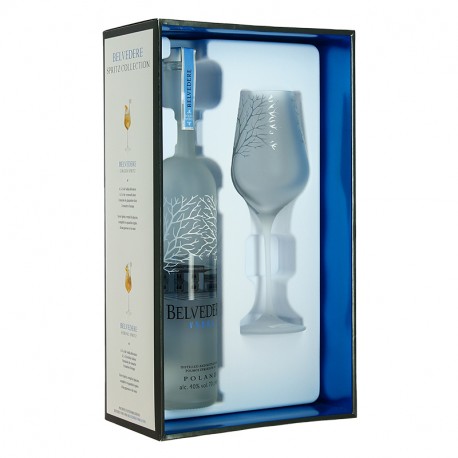 Coffret Vodka BELVEDERE 70 cl + 1 Verre Piscine