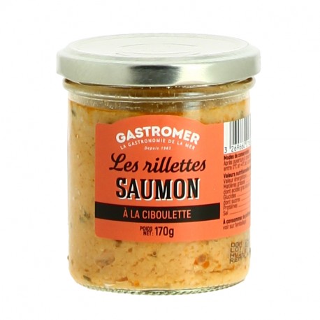 Rillettes de SAUMON à la Ciboulette par GASTROMER 170 Gr