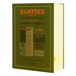 Rhum HAMPDEN 8 ans 70 cl en Coffret + 2 Verres