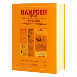 Rhum HAMPDEN HLCF Classic 70 cl en Coffret  + 2 Verres