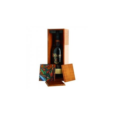 Coffret Rhum ZACAPA Solera 23  Coffret Bois + 6 dessous de verre