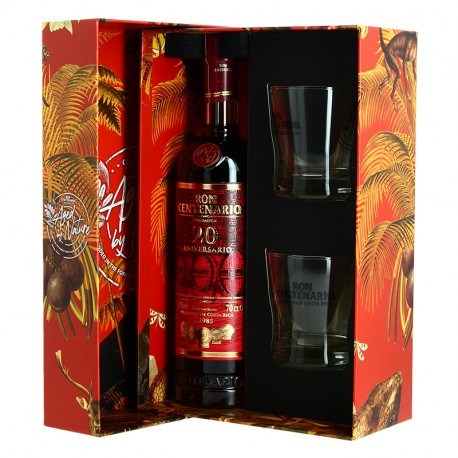 Rhum CENTENARION Solera 20 en Coffret + 2 Verres