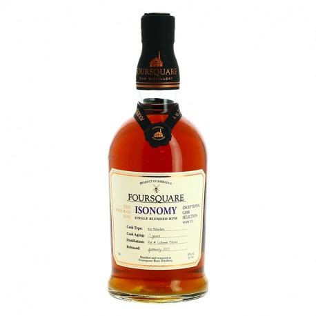 Rhum ISONOMY par FOURSQUARE 17 Ans 70 cl