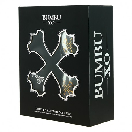 Coffret de Rhum BUMBU XO + 2 Verres
