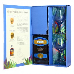 Rhum COLOMA 8 ans Coffret Cadeau + 2 verres