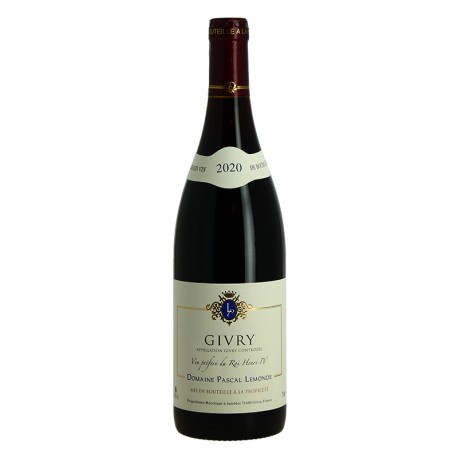 GIVRY Rouge Domaine Pascal LEMONDE 2021 75 cl