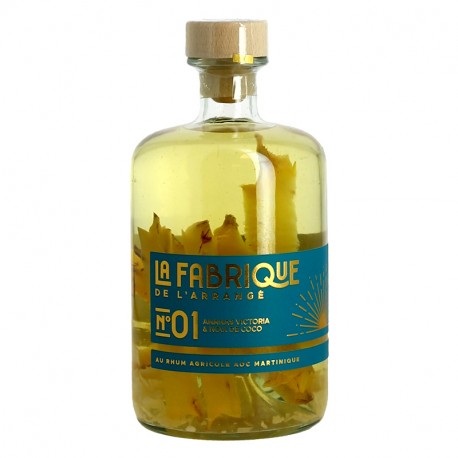La FABRIQUE de l'Arrangé N°1 Rhum arrangé Ananas Victoria - Noix de Coco 70 cl