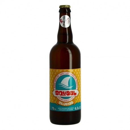 SQUAAL Bière Blonde Brassée à Wasquehal par la brasserie Waale 75 cl