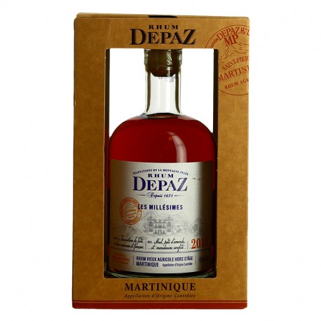 DEPAZ Vieux Rhum 2010 Les millésimes Rhum Vieux Hors d'âge de la Martinique 70 cl